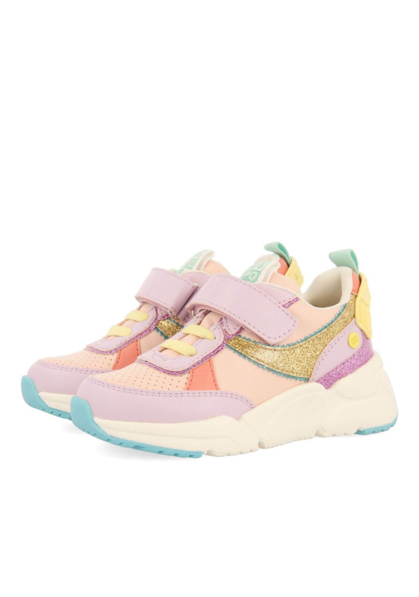 Sneakers lila con colores pastel para niÃ±a y niÃ±o sautens - LILA