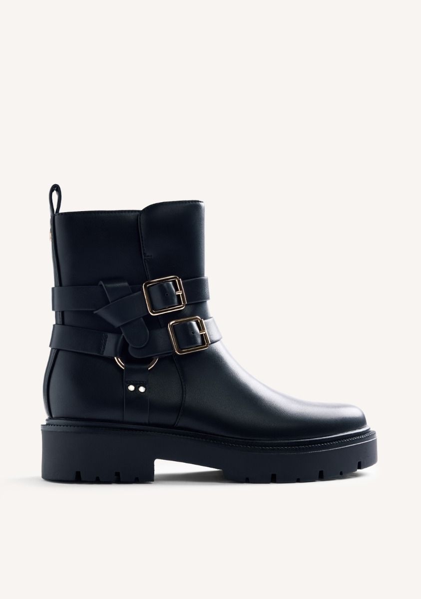 BOTAS BIKER PIEL MORENCI - NEGRO