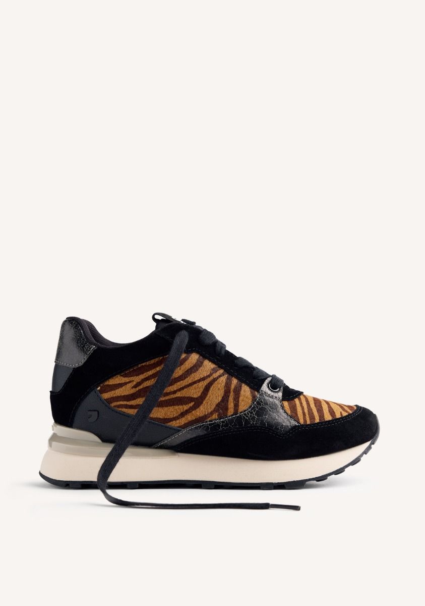 ZAPATILLAS PIEL ESTAMPADO ANIMAL CUÃA BARODA - MARRON