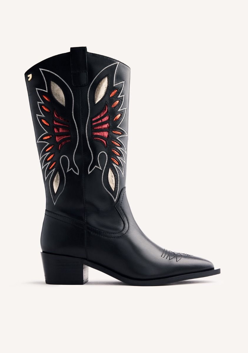 BOTAS COWBOY PIEL NISSWA - NEGRO