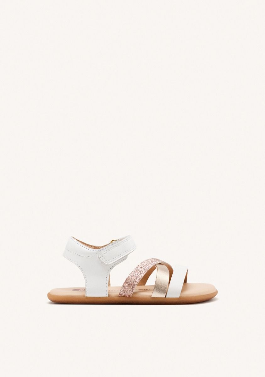 GIOSEPPPO BAREFOOT - SANDALIAS BRILLO PIEL BRANFORD - BLANCO