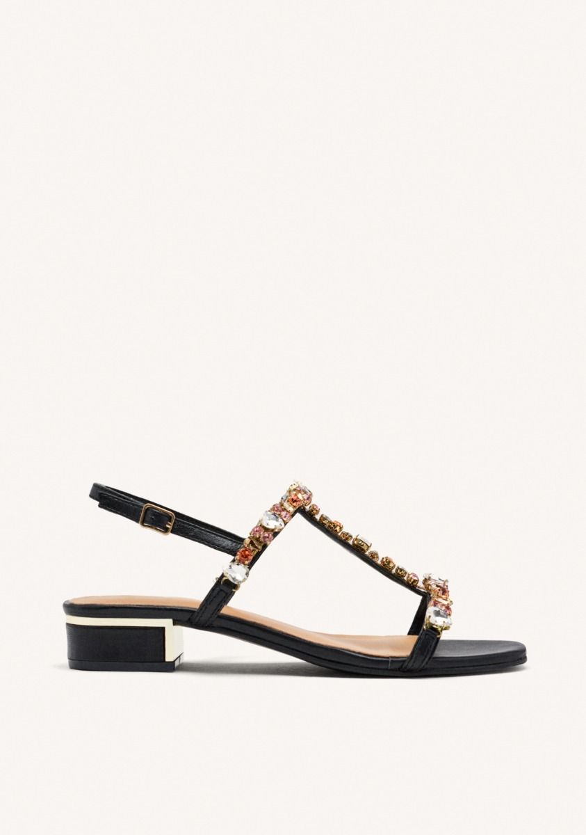 SANDALIAS PEDRERÃA PIEL MASARDIS - NEGRO