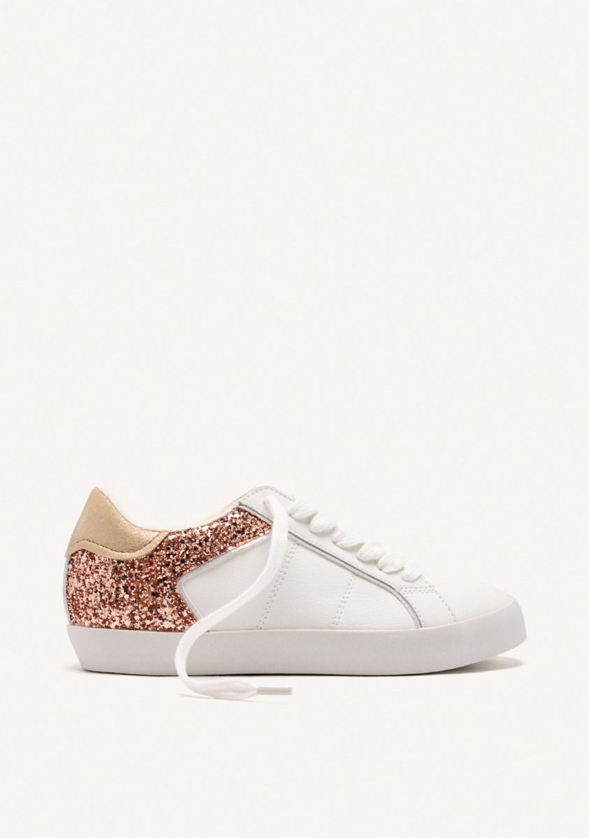 ZAPATILLAS PIEL Y BRILLO CUÃA FAIRHAVEN - BLANCO
