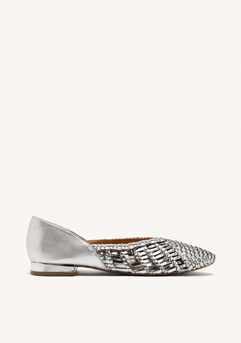 BAILARINAS PIEL TRENZADA HARPSWELL - PLATA