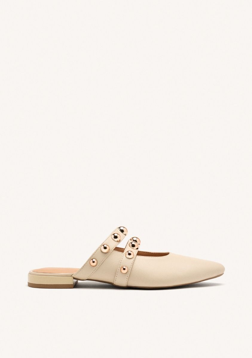 MULES PIEL TACHAS AHNAPEE - OFF-WHITE