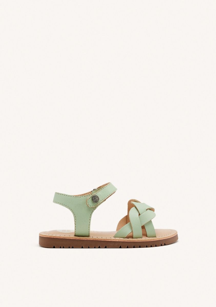 SANDALIAS PIEL TRENZADA ROWLEY - MENTA