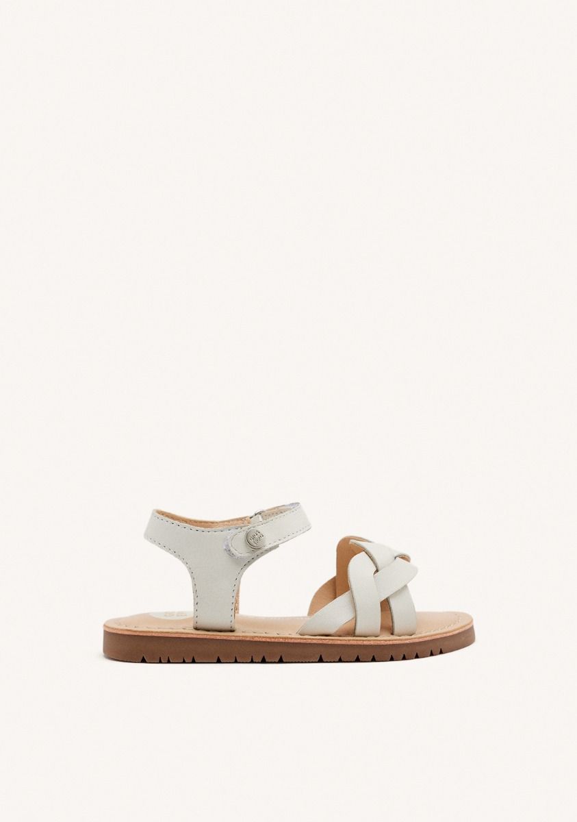 SANDALIAS PIEL TRENZADA ROWLEY - BLANCO