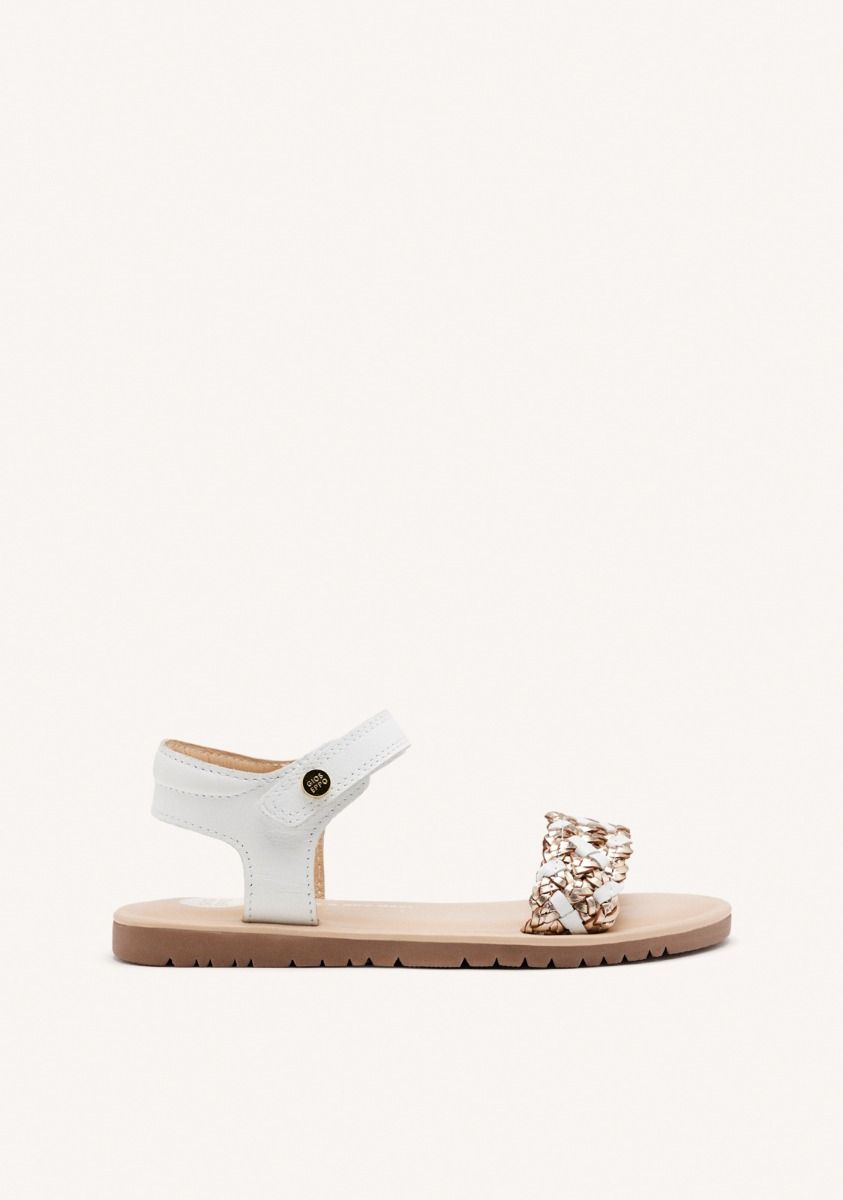 SANDALIAS PIEL TRENZADA LEMINGTON - BLANCO