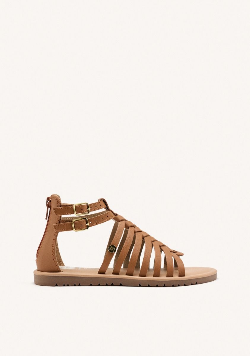 SANDALIAS ROMANAS PIEL ONALASKA - CUERO