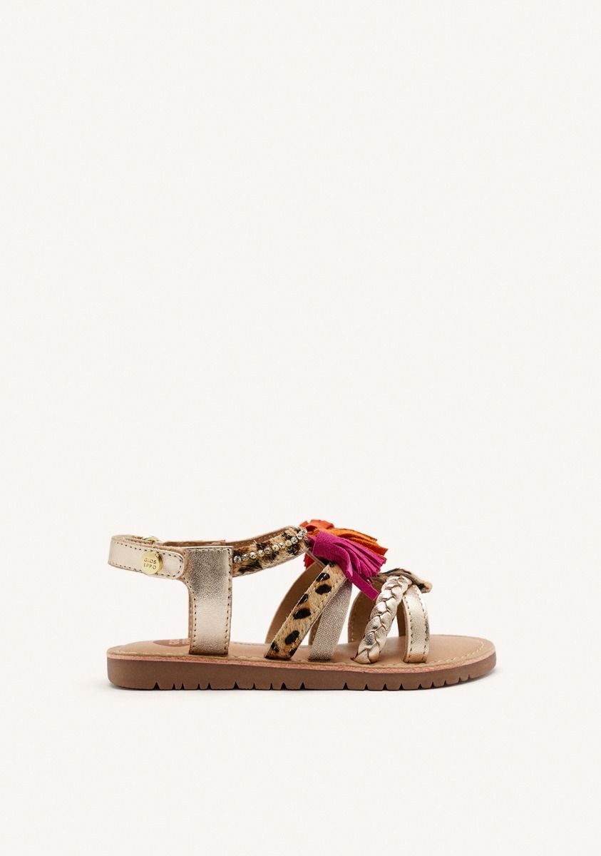 SANDALIAS FLECOS Y LEOPARDO PIEL MEDFIELD - MULTICOLOR
