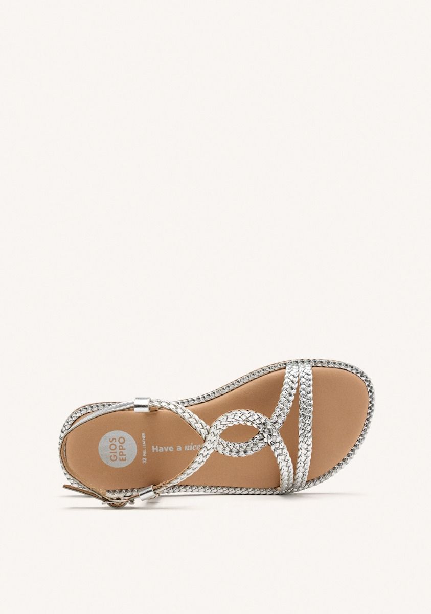 SANDALIAS PIEL TRENZADA SUFFIELD - PLATA