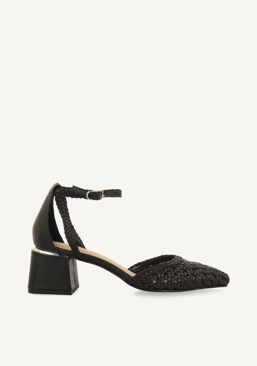 ZAPATOS DE SALÃN TRENZADO PIEL SARKAD - NEGRO